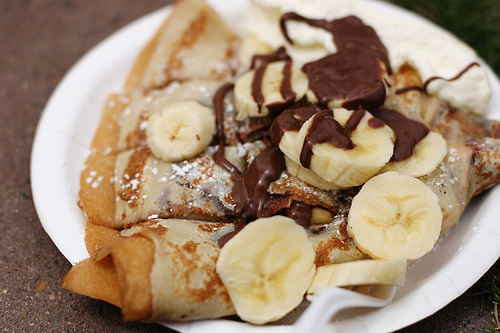 nutella and banana crepe