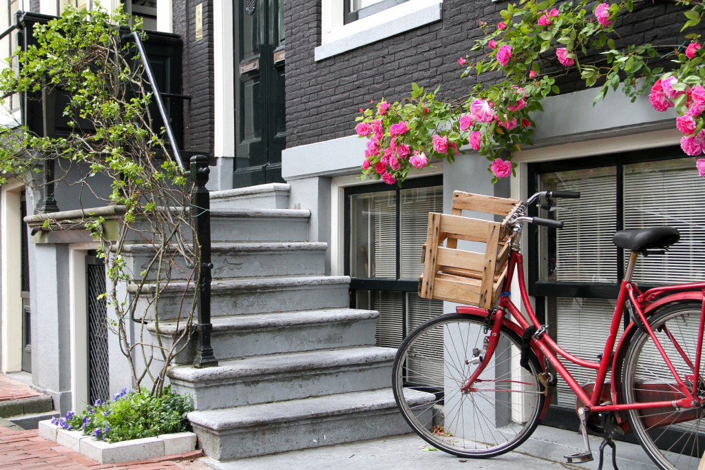 red bicycle Amsterdam