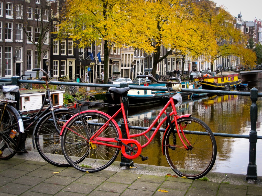 red bicycle Amsterdam