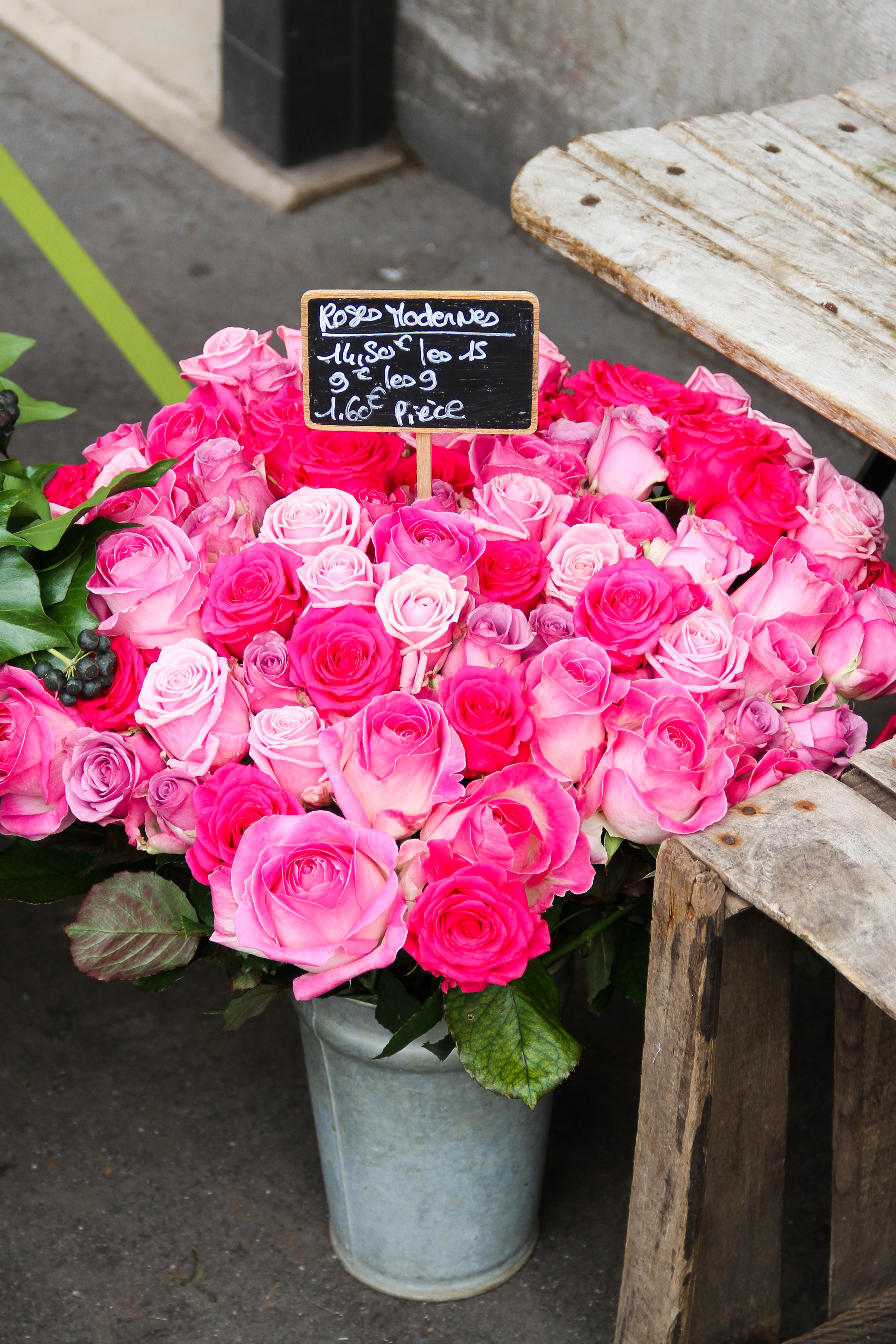 Falling Off Bicycles, Julia Willard, Julie Willard, Valentine's Day, roses, pink flowers, Paris, France, Paris photography