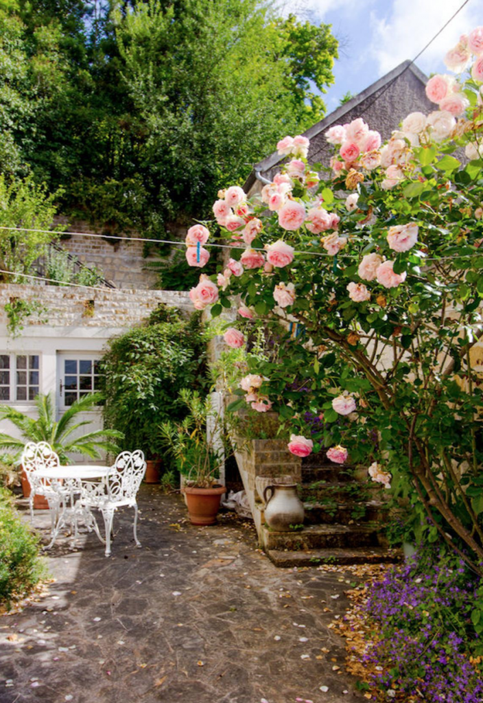 Julia Willard, Falling Off Bicycles, courtyard, France, Auvers-sur-Oise, France photography