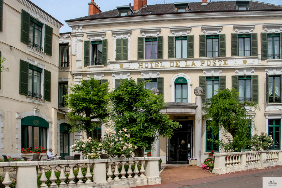 Front of Hotel De La Poste in Burgundy, France