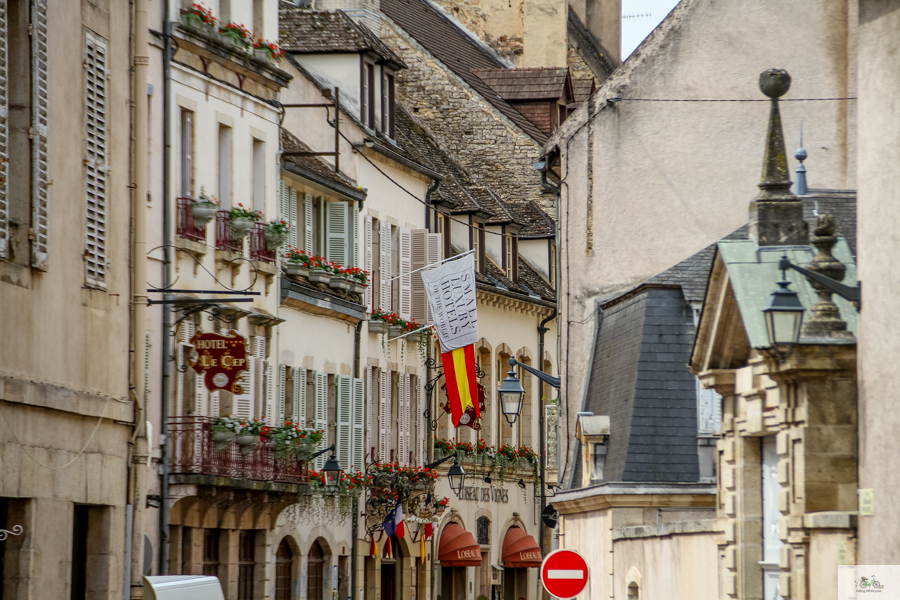 Walled city of Burgundy, France