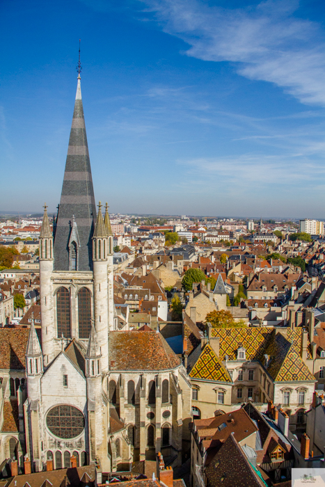 View of many buildings on the town of  Philippe le Bon