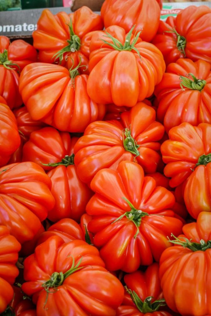 Julia Willard, Falling Off Bicycles, Tomato photo, fine art food photography, kitchen wall decor, farmer\'s market photography, red photo