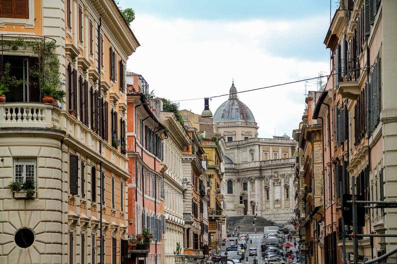 Rome, Italy skyline, Falling Off Bicycles, fine art travel photography, travel photo, wall decor by Julia Willard