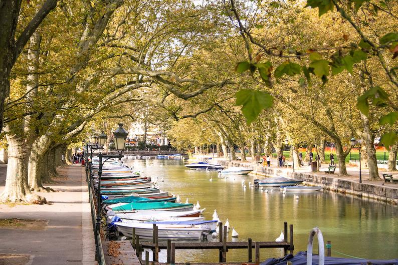 Annecy Alsace, boat picture, France photo, Falling Off Bicycles travel photo, fine art photography