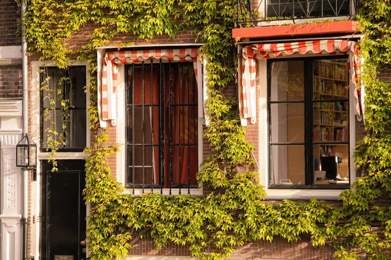 Julia Willard, Falling Off Bicycles, Amsterdam façade, Dutch architecture, fine art Netherlands photography, travel photo, wall decor