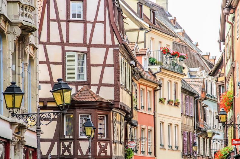 Colorful Colmar Alsace, fine art paris photography, France photo, Falling Off Bicycles travel photo, wall decor