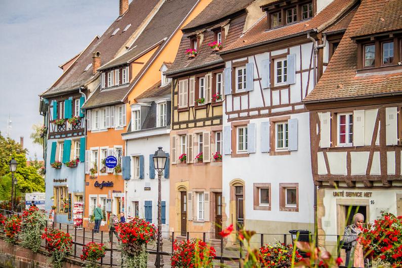 Colorful Colmar Alsace, Petite Venise, France photo, Falling Off Bicycles travel photo, fine art photography