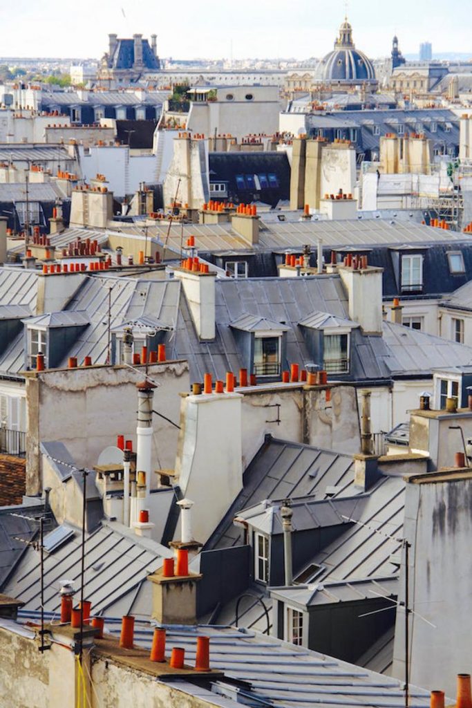 Parisian rooftop view, fine art paris photography by Julia Willard, travel photo, wall decor, Falling Off Bicycles