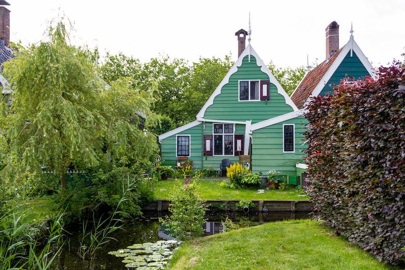 Julia Willard, Julie Willard, Falling Off Bicycles, Zaanse Schans photo, fine art Netherlands photography, Falling Off Bicycles travel photo, green wall decor