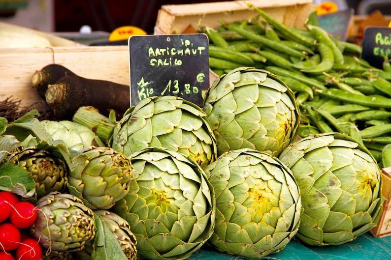 Kitchen artichoke photo, fine art food photography, wall decor, farmer\'s market photography by Falling Off Bicycles