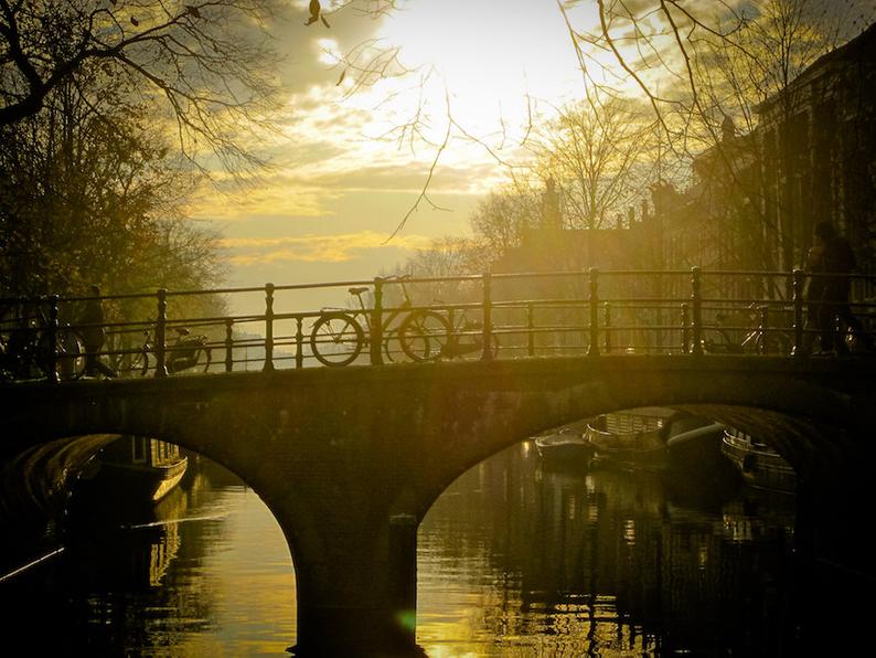 Amsterdam scene photo, bicycle photography, fine art Netherlands photography, Dutch bike, travel photo, wall decor, Julia Willard, Julie Willard