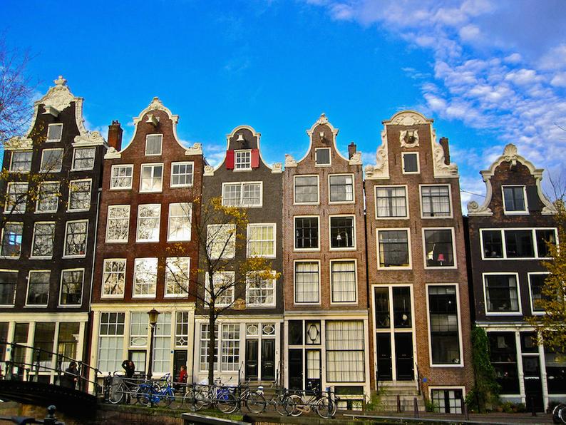 Amsterdam façade, Dutch architecture, fine art Netherlands photography, b&w photography, travel photo, wall decor