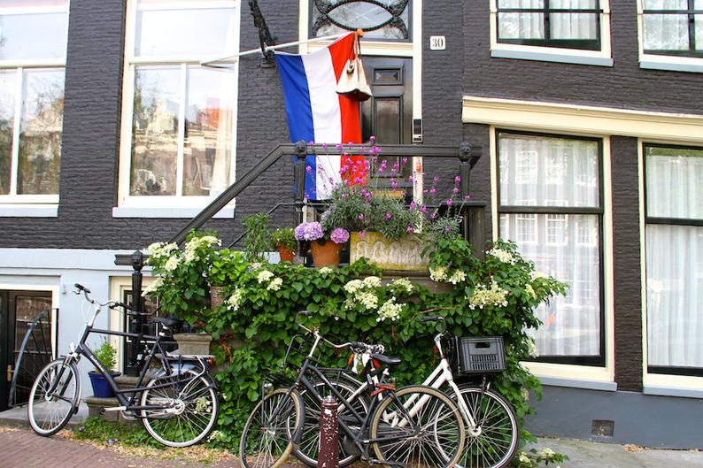 Amsterdam bike photo, bike parking, summer bicycle photo, fine art Netherlands photography, travel photo, wall decor