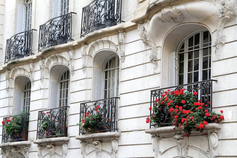 Parisian 16e balconies, fine art paris photography, travel photo, wall decor