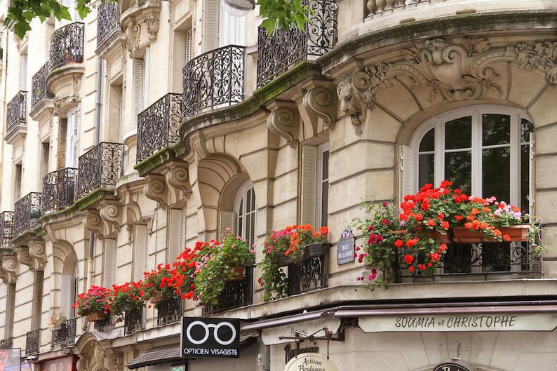 Parisian 10e balconies, Falling Off Bicycles fine art Paris photography by Julia Willard, travel photo, wall decor