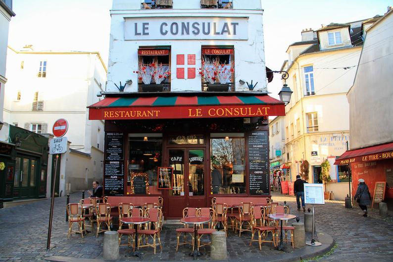 Café restaurant Paris, fine art paris photography, storefront photograph, travel photo, wall decor