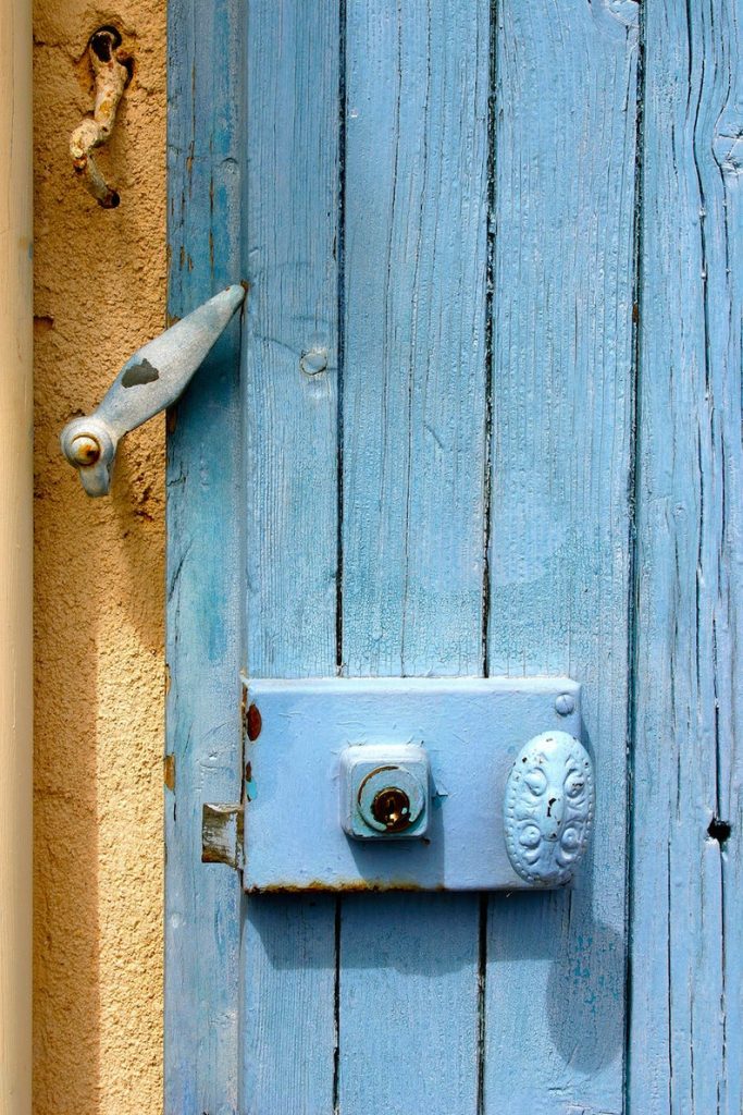 Provence blue door, pastel color door, fine art paris photography, travel photo, Paris blog, Julia Willard, Julia Arias, Falling Off Bicycles