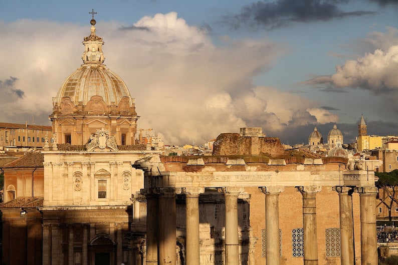 Rome, Italy skyline, Falling Off Bicycles, fine art travel photography, travel photo, wall decor by Julia Willard