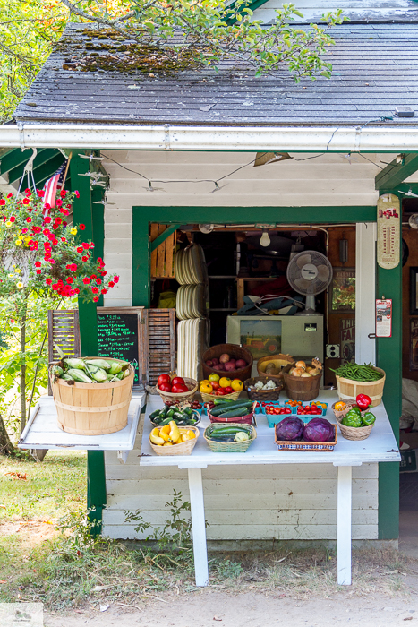 Maine farm stand, fine art Maine photography, travel photo, wall decor, Falling Off Bicycles