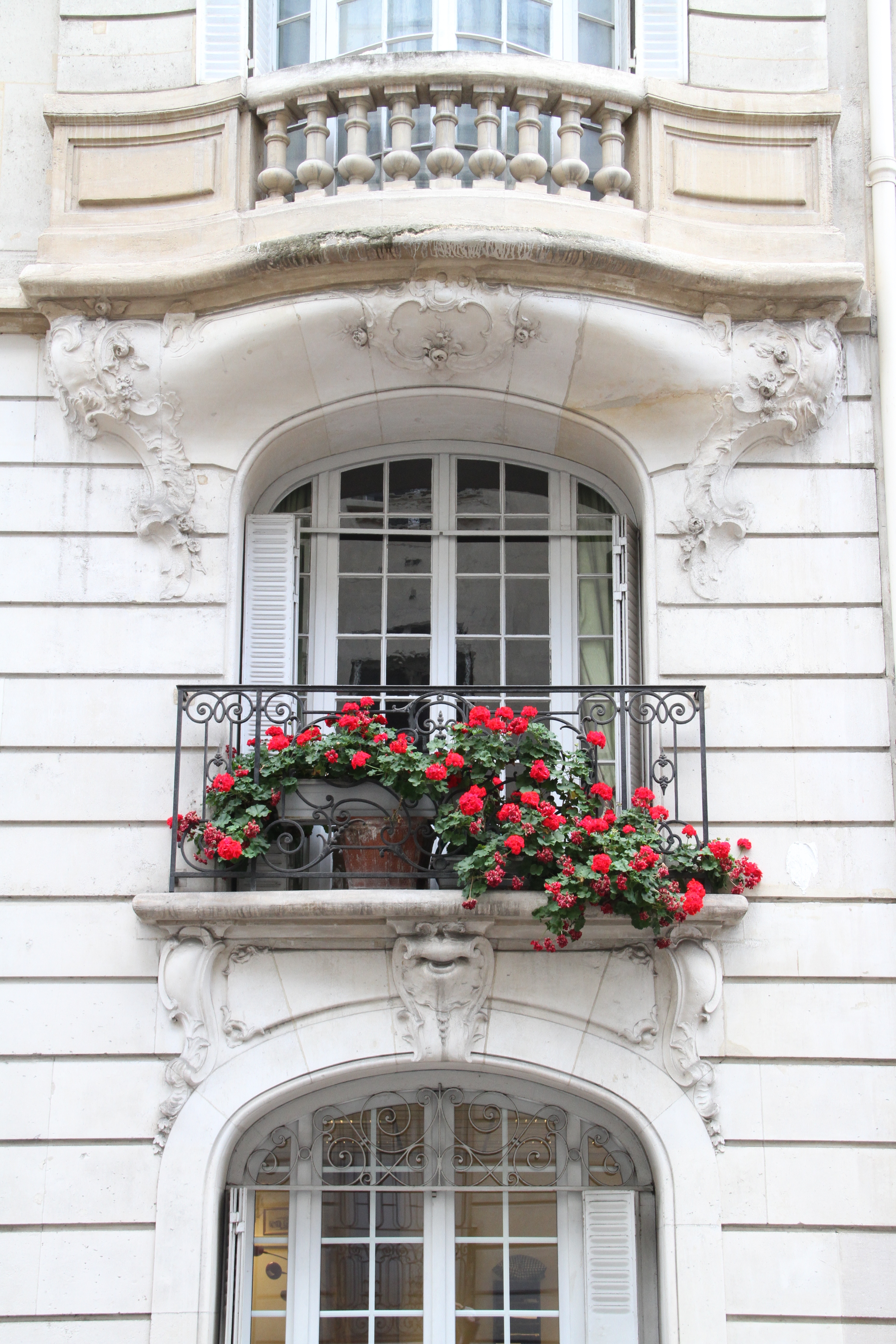 Parisian Balcony with Geraniums