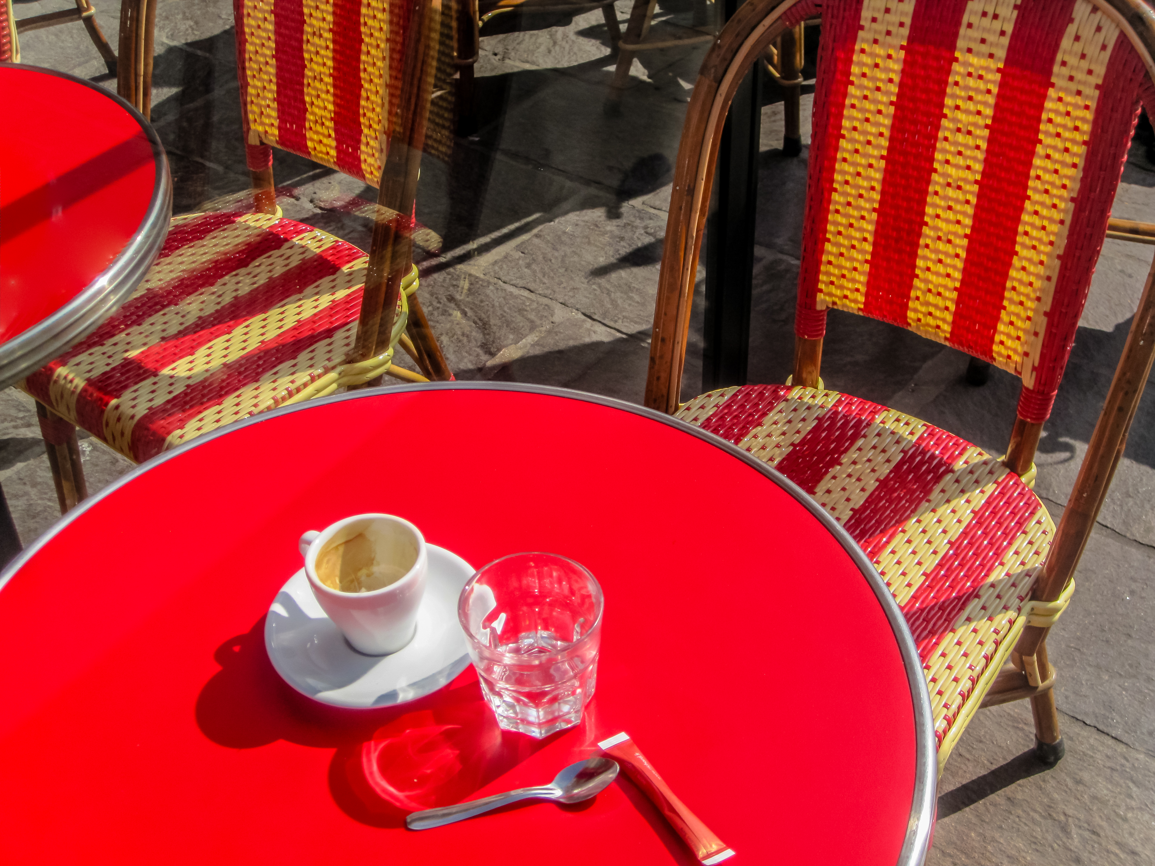 Julia Willard, Julie Willard, Falling Off Bicycles, Paris, Paris photographer, Amsterdam photographer, red photo, wall decor, etsy, coffee photo, espresso, Paris terrace