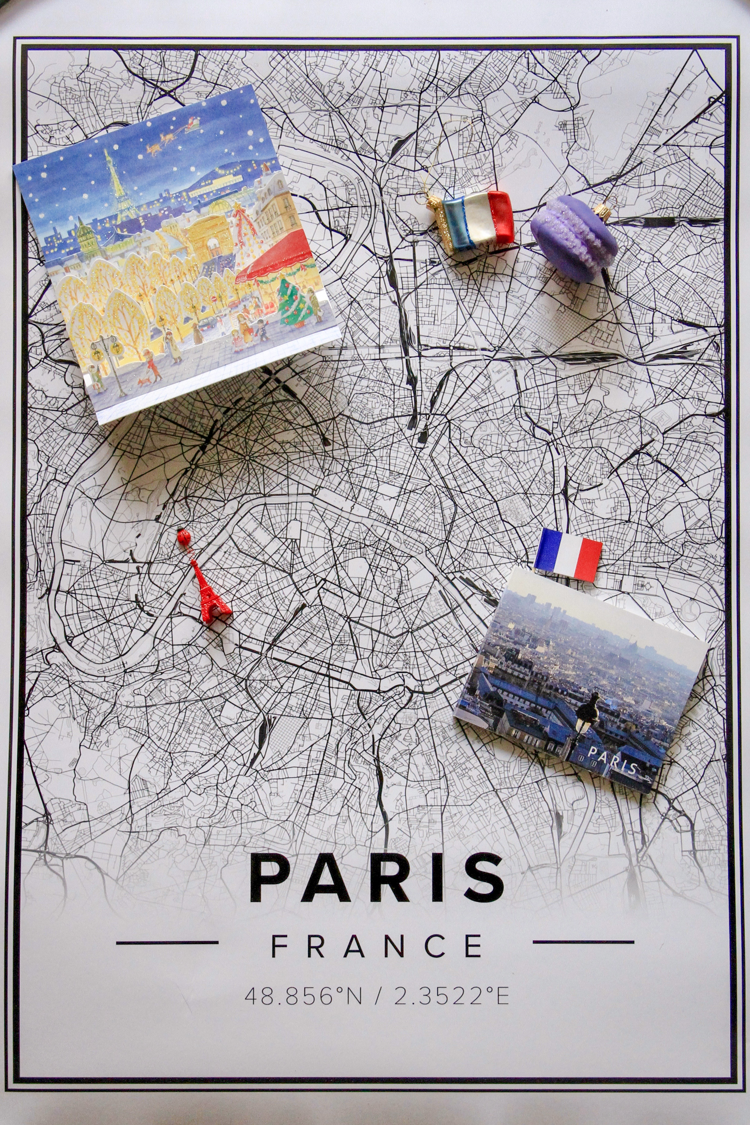 mapiful, Julia Willard, falling off bicycles, Paris gift, Paris map, Eiffel Tower, French gift