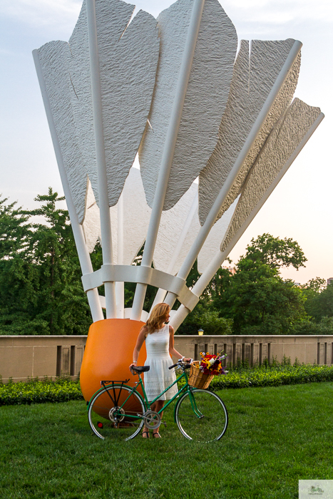 Julia Willard, Julie Willard, Julia Arias, Falling Off Bicycles, Nelson Atkins Museum of Art, Kansas City, Missouri, green bike, bike in KC, bike in Kansas City, bike in Paris